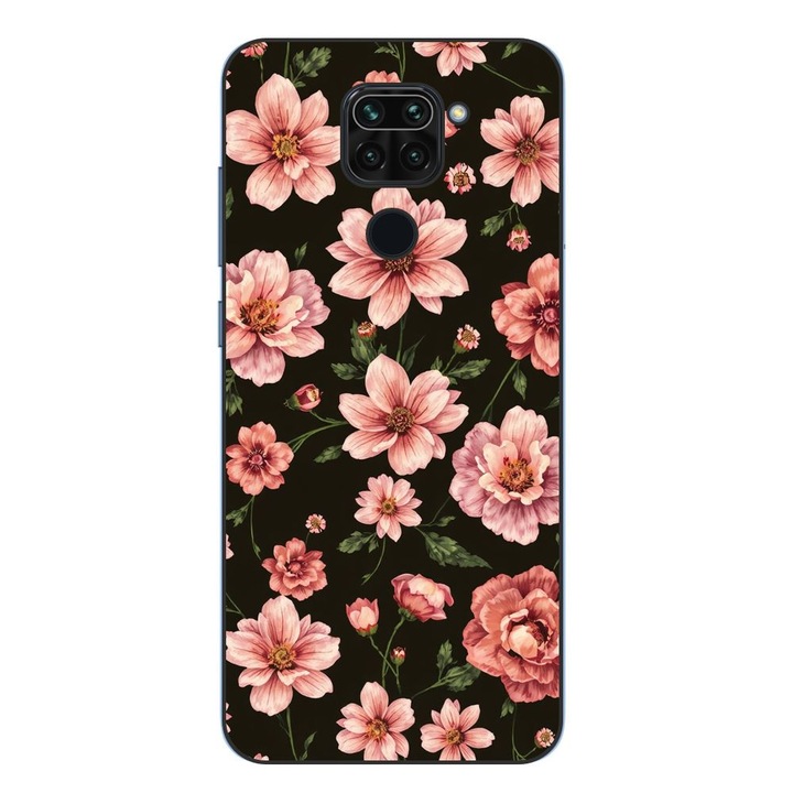 Husa compatibila cu Xiaomi Redmi Note 9 Silicon Gel Tpu Model Pink Spring Flowers