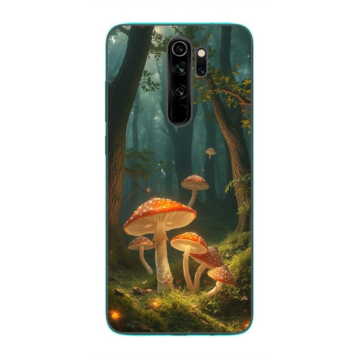 Husa compatibila cu Xiaomi Redmi Note 8 Pro Silicon Gel Tpu Model Glowing Magical Mushrooms
