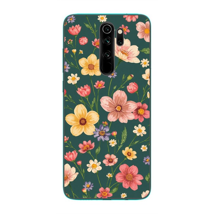 Husa compatibila cu Xiaomi Redmi Note 8 Pro Silicon Gel Tpu Model Vintage Spring Flowers