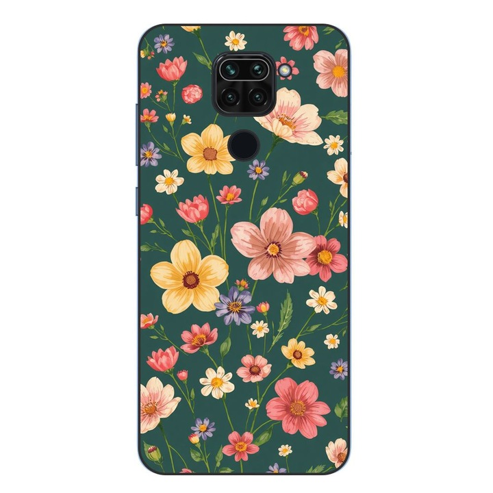 Husa compatibila cu Xiaomi Redmi Note 9 Silicon Gel Tpu Model Vintage Spring Flowers