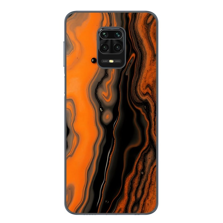 Husa compatibila cu Xiaomi Redmi Note 9 Pro Silicon Gel Tpu Model Metallic Lava Flow Pattern