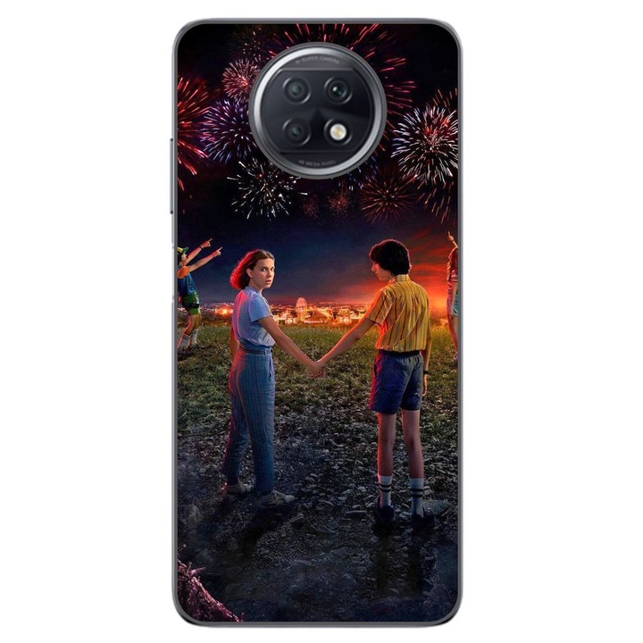 Husa compatibila cu Xiaomi Redmi Note 9T Silicon Gel Tpu Model Stranger Things Fireworks