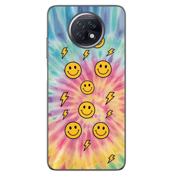 Husa compatibila cu Xiaomi Redmi Note 9T Silicon Gel Tpu Model Retro Smiley Faces