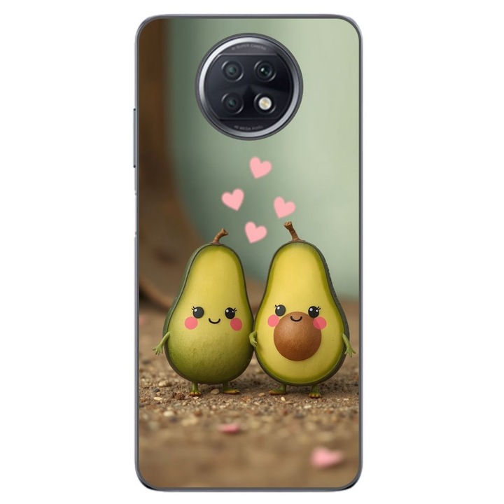 Husa compatibila cu Xiaomi Redmi Note 9T Silicon Gel Tpu Model Kawaii Avocados in Love