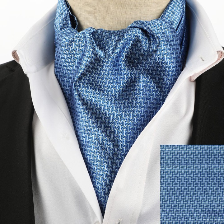 Esarfa albastra eleganta pentru barbati sal stilat pentru gat material usor accesoriu premium