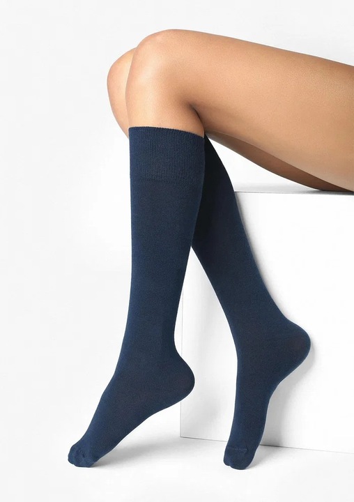 Чорапи до коляното, Marilyn, Памук, Тъмносин, Един размер