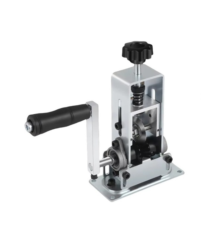 Masina de dezizolat cabluri de 1-20 mm KESNUP, automata - manuala, actionare prin burghiu, maner ergonomic, lama decablaj ascutita, reglare inaltime - presiune, ideala pentru electricieni, ateliere bricolaj, material metalic, 21.5 x 12.5 x 6 cm, Argintiu