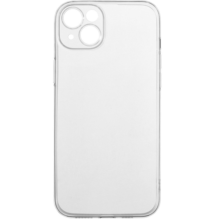 Husa de protectie telefonultau® din silicon pentru Apple iPhone 13, protectie camera, ultra slim, flexibila, transparenta, Crystal Clear
