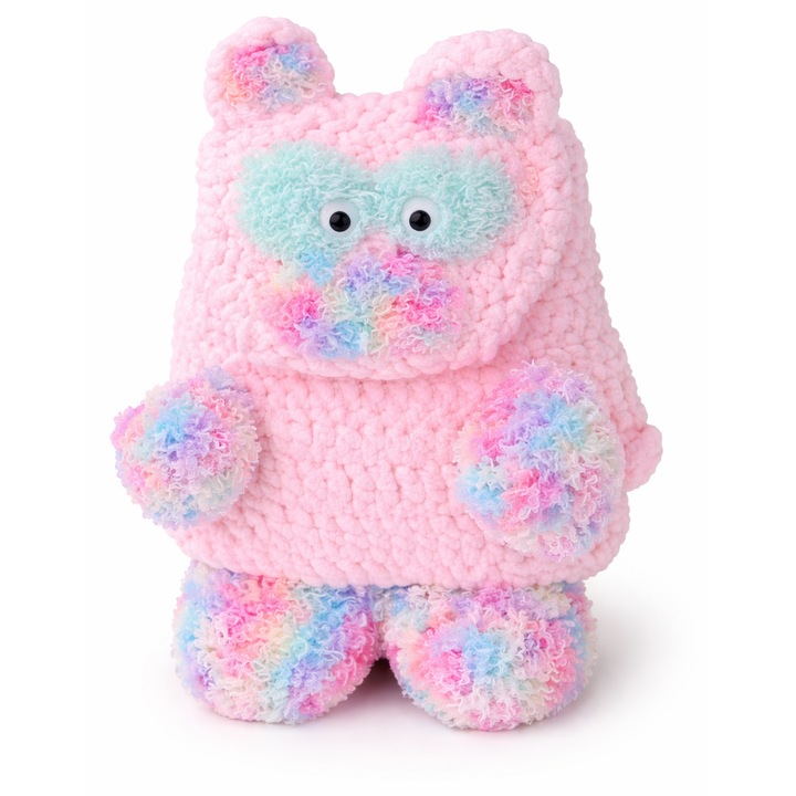Ghiozdan handmade copii „Candy Bear” – rucsac crosetat pastel unicat