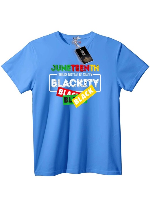 Juneteenth Blackity póló, Világoskék