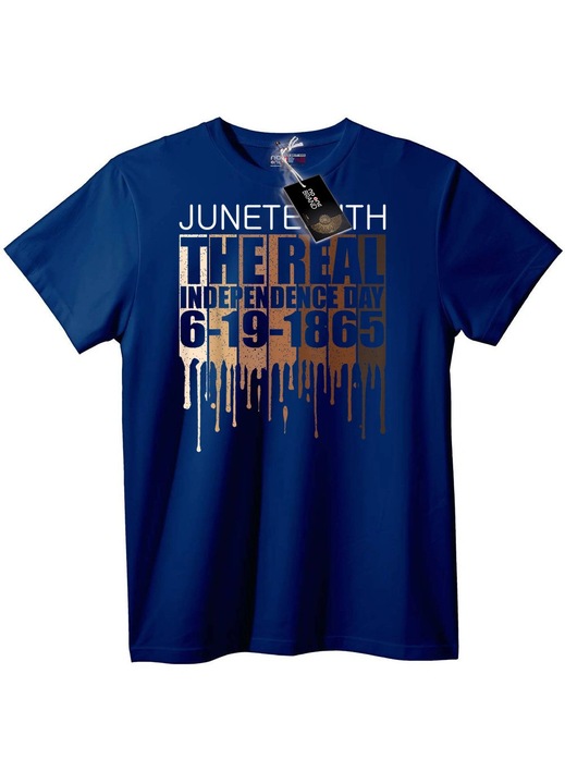 Tricou Juneteenth - Ziua reală a Independenței, Bleumarin