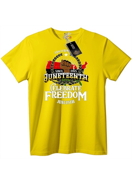 Tricou Juneteenth Galben, Galben