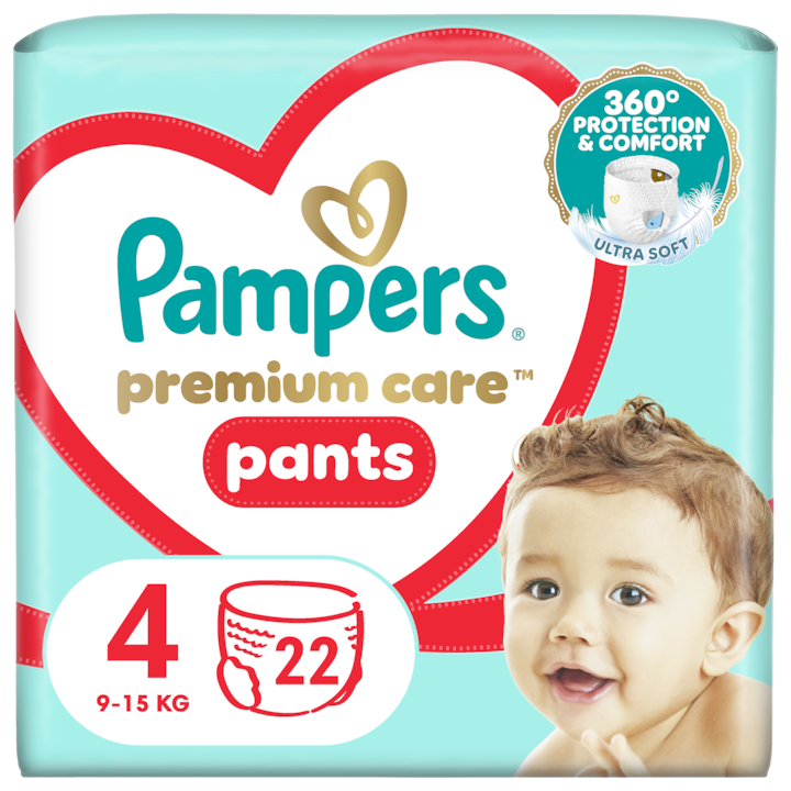 ΠΠ΅Π»Π΅Π½ΠΈ-Π³Π°ΡΠΈΡΠΊΠΈ Pampers Premium Care Pants Carry Pack, Π Π°Π·ΠΌΠ΅Ρ 4, 9-15 ΠΊΠ³, 22 Π±ΡΠΎΡ