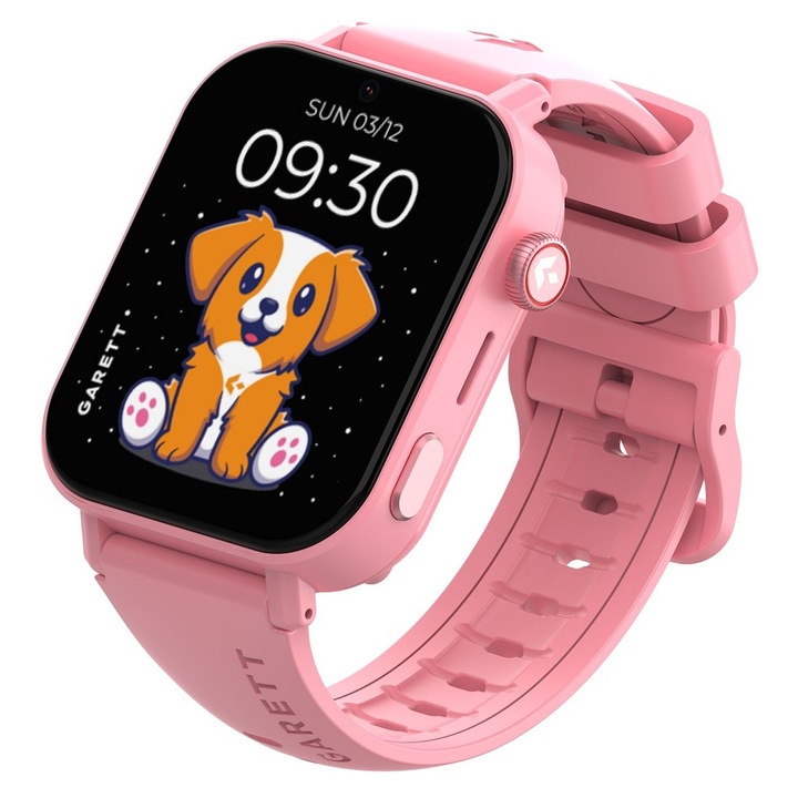 Смарт часовник Garett Kids 4G, розов, силиконова каишка, водоустойчив IP67