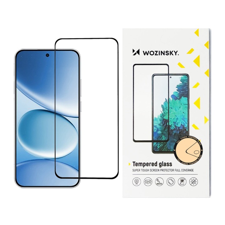 Стъклен Протектор Wozinsky за Xiaomi Redmi Note 15 Pro Plus, Anti Shock, Прозрачен/ Черен