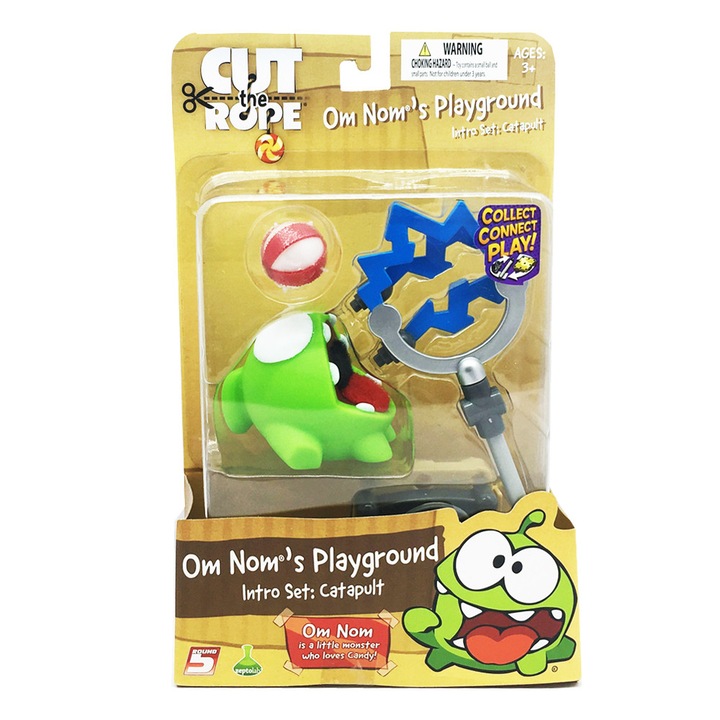 Cut the Rope Om Nom's Playground Catapult játékszett 802124 F, Katapult, 21x14 cm
