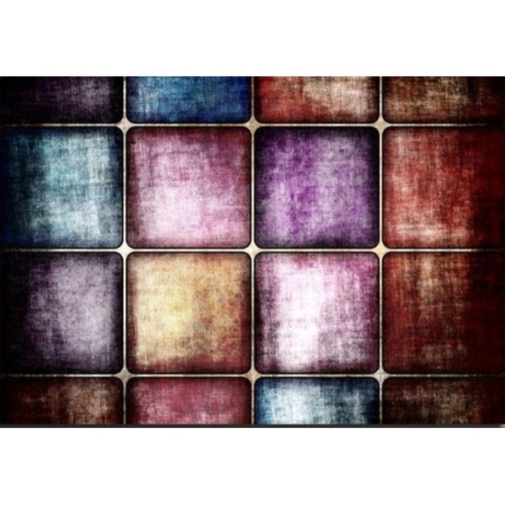 Tablou abstract Colored Blocks, Ingsigne, 60 x 90 cm, multicolor