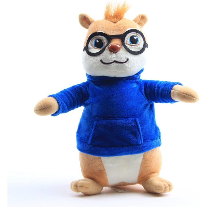 Jucărie de plus, Mis Gustaw, Simon din Alvin și Veveritele, blană moale bej și crem, 20 CM