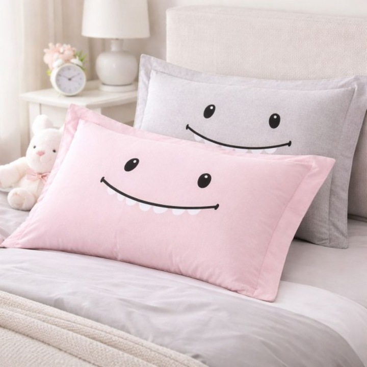 Fețe de pernă de designer Spalno Belio.bg Set 2 buc Zâmbet