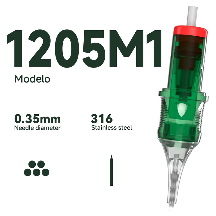 20 db tetoválótű, 1205M1 modell, stabil teljesítménnyel és könnyen színezhető