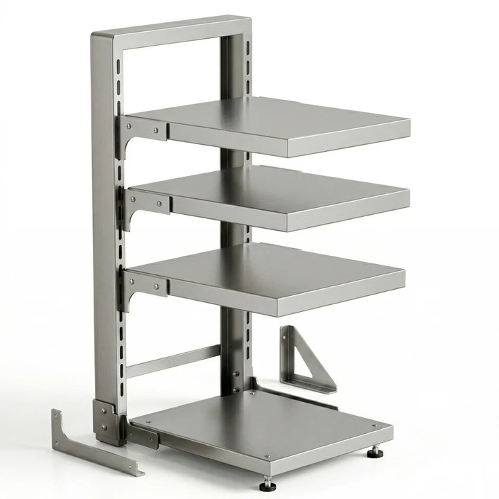 Tálca állvány 3 szinttel, szürke színben