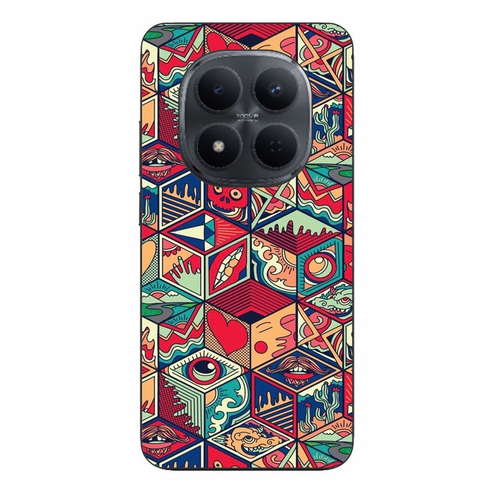 Husa compatibila cu Xiaomi Redmi Note 15 Pro Plus Silicon Gel Tpu Model Pop Art Geometric