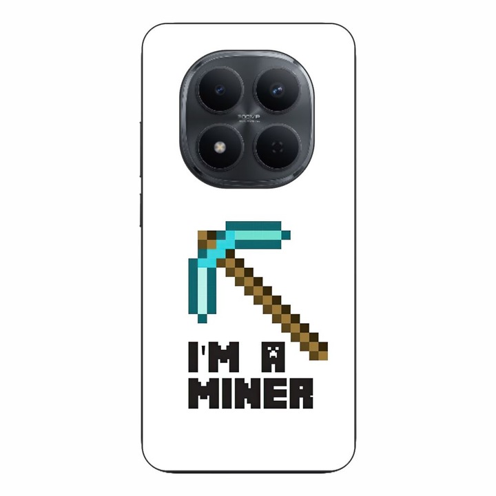 Husa compatibila cu Xiaomi Redmi Note 15 Pro Plus Silicon Gel Tpu Model Minecraft Miner