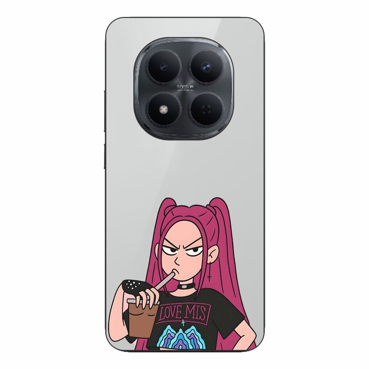 Husa compatibila cu Xiaomi Redmi Note 15 Pro Plus Silicon Gel Tpu Model KPop Demon Hunters Serious Mira Transparent