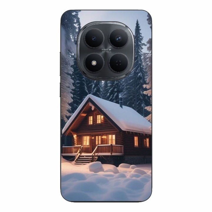 Husa compatibila cu Xiaomi Redmi Note 15 Pro Plus Silicon Gel Tpu Model Peisaj Iarna Cabana