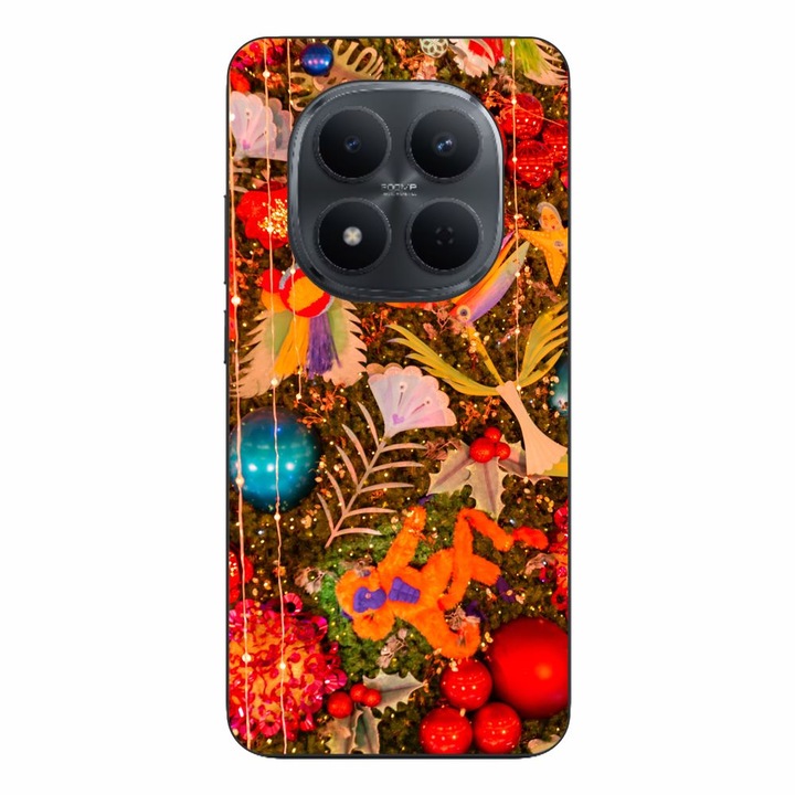 Husa compatibila cu Xiaomi Redmi Note 15 Pro Plus Silicon Gel Tpu Model Craciun Decor Brad Vintage