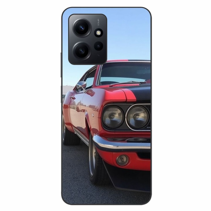 Husa compatibila cu Xiaomi Redmi Note 12 4G Silicon Gel Tpu Model Red Muscle Car