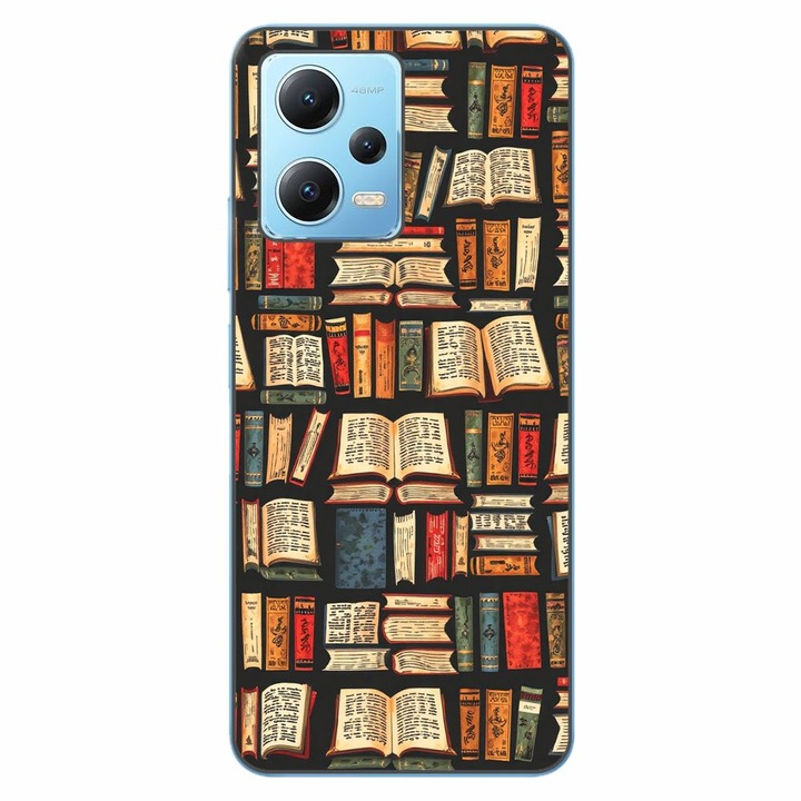 Husa compatibila cu Xiaomi Redmi Note 12 5G Silicon Gel Tpu Model Books Pattern