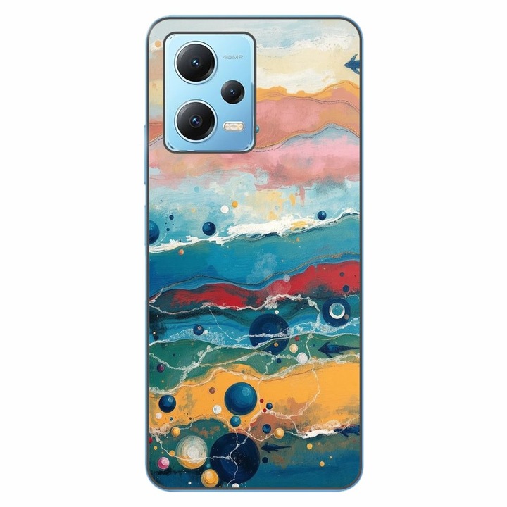 Husa compatibila cu Xiaomi Redmi Note 12 5G Silicon Gel Tpu Model Painted Waterworld