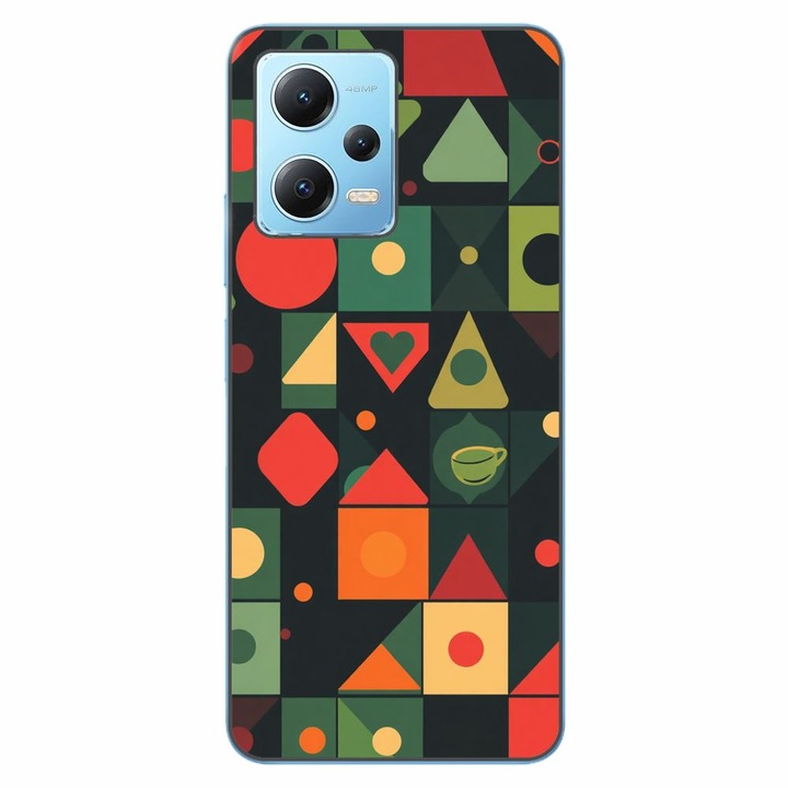 Husa compatibila cu Xiaomi Redmi Note 12 5G Silicon Gel Tpu Model Retro Shapes