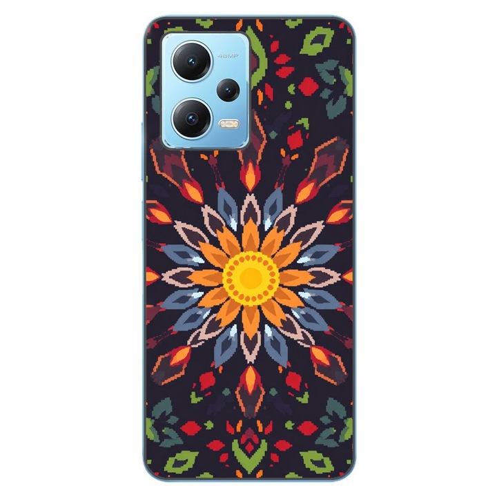 Husa compatibila cu Xiaomi Redmi Note 12 5G Silicon Gel Tpu Model Pixel Art Sun Mistery