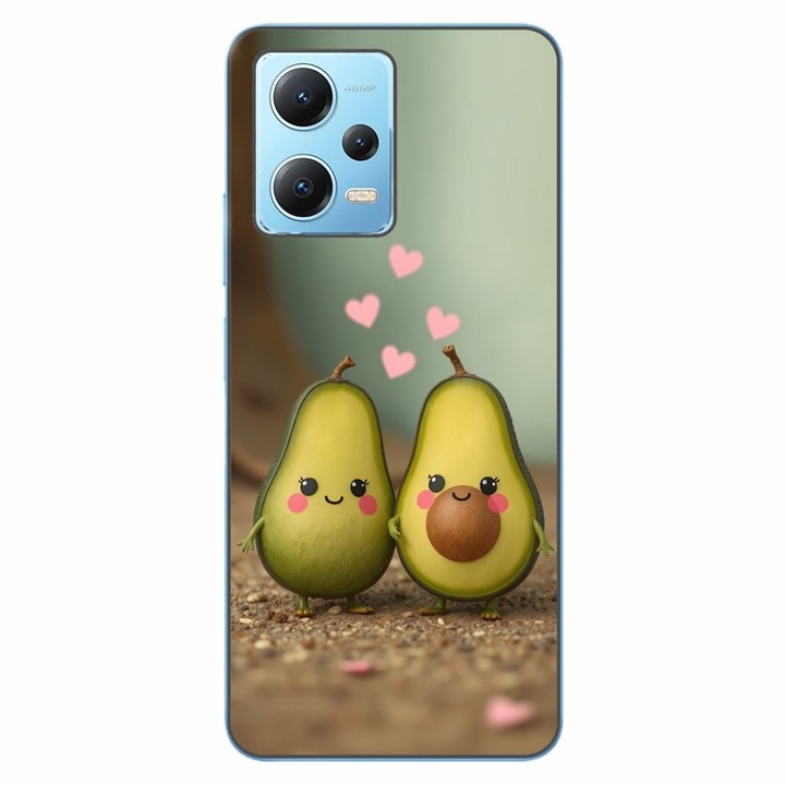 Husa compatibila cu Xiaomi Redmi Note 12 5G Silicon Gel Tpu Model Kawaii Avocados in Love