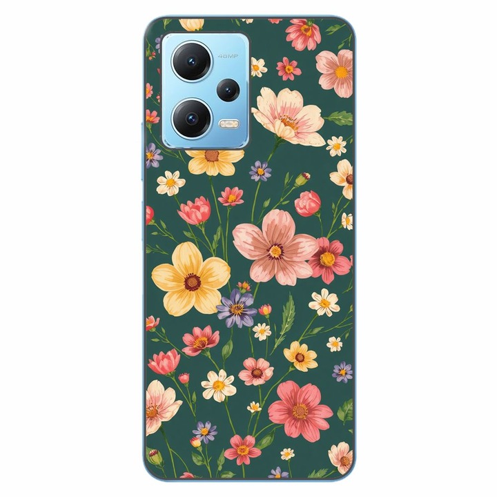 Husa compatibila cu Xiaomi Redmi Note 12 5G Silicon Gel Tpu Model Vintage Spring Flowers