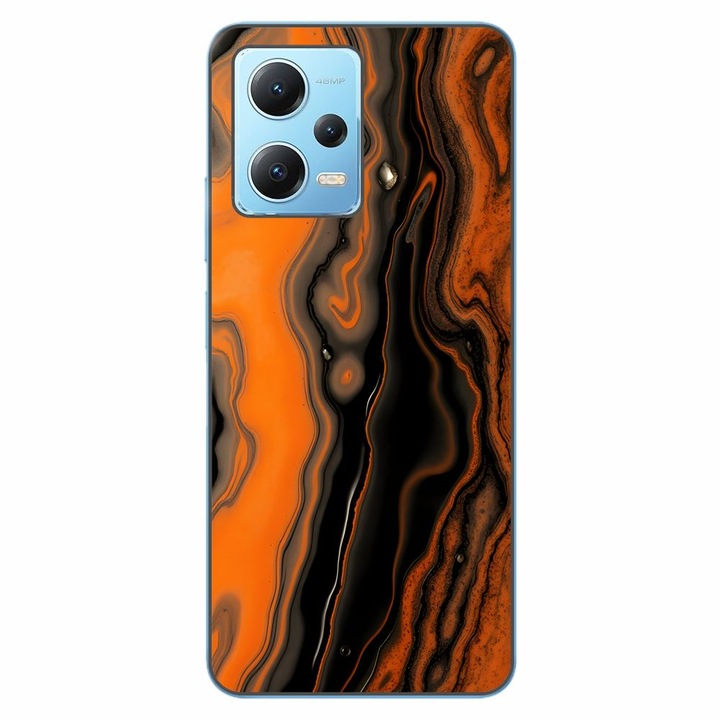 Husa compatibila cu Xiaomi Redmi Note 12 5G Silicon Gel Tpu Model Metallic Lava Flow Pattern