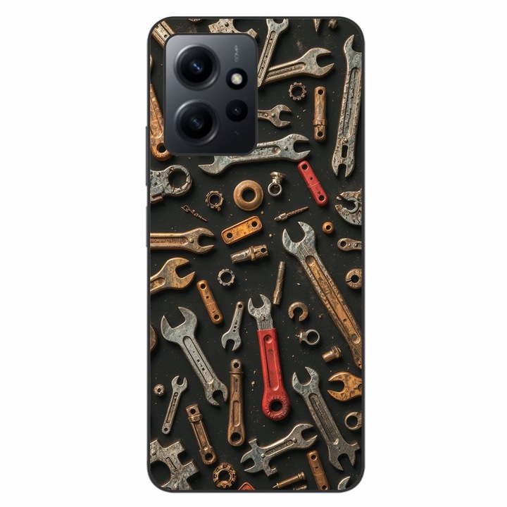 Husa compatibila cu Xiaomi Redmi Note 12 4G Silicon Gel Tpu Model Mechanic Tools Pattern