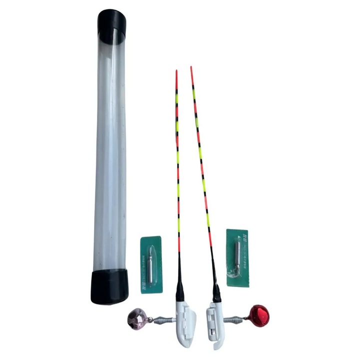 2 semnale electronice de pescuit, alarma de pescuit, pluta electronica, lumina de pescuit de noapte pentru pescuit, plutitor de pescuit cu lumina de noapte