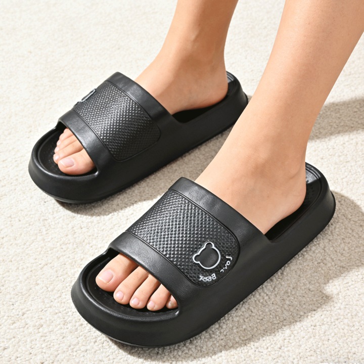 Papuci de casa Dama, Din spuma, PD1100, Negru, 36-37