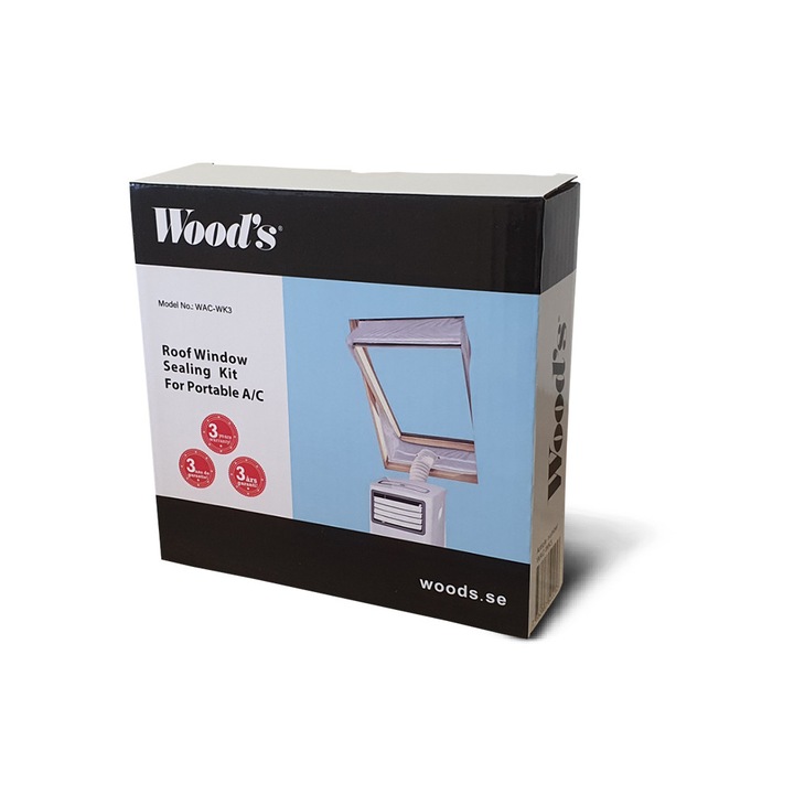 Woods tetőablak tömítő készlet mobil klímához, univerzális, meleg levegő ellen