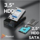 Reagle Carcasa HDD SSD 2.5 3.5 – Dock USB SATA Hub USB 3.0 Alimentare 24W Compatibil PC Laptop