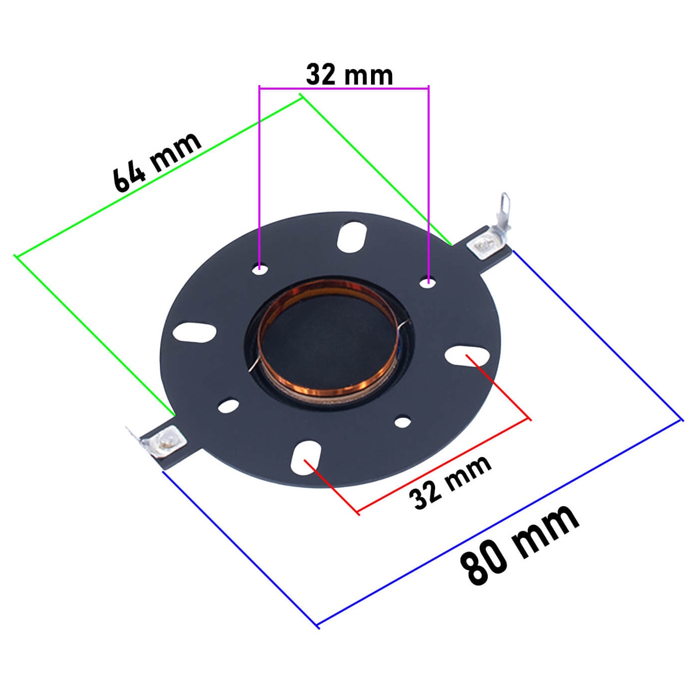Vonyx WSD104KIT (1″ = 25,4 mm) Kit de reparații tweeter tip dom, diafragmă de service