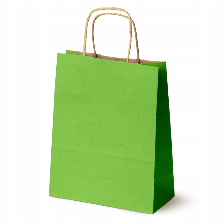 Set de 50 Torbe Papirice EKO, Allbag, 180x80x225mm, verde deschis