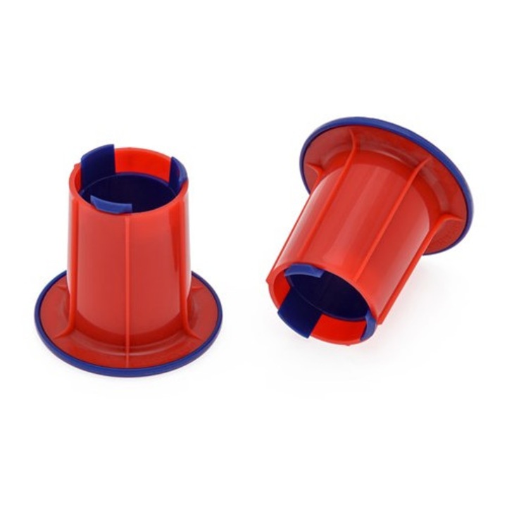 Set 2 buc Dispenser folie stretch Neopak, rosu-albastru, maner ergonomic, usor de utilizat