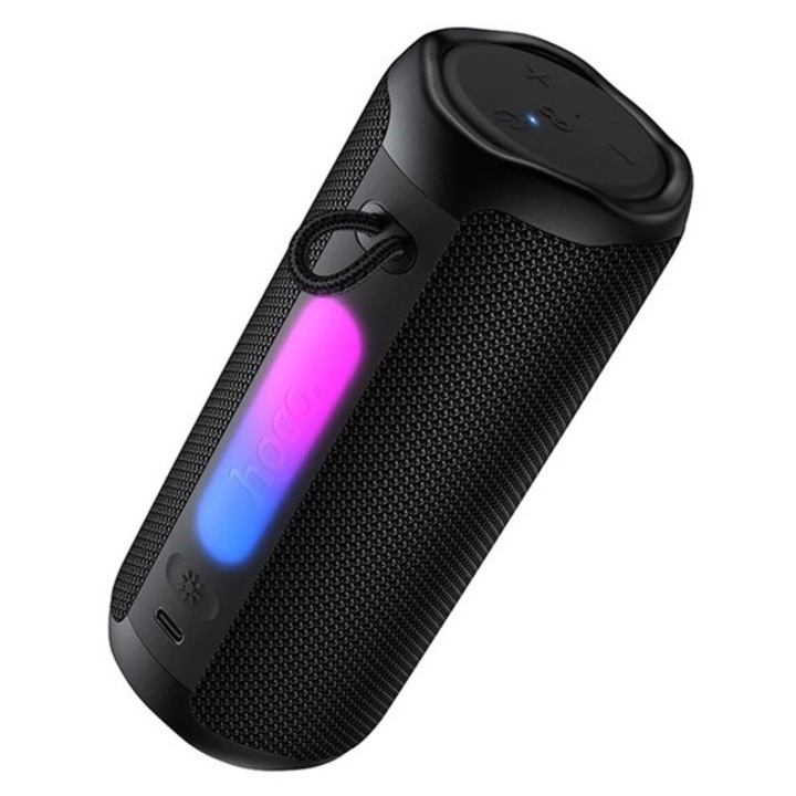 Hoco hc50 bluetooth hordozható hangszóró, v6.0, 8w, led fény, mágneses, fekete