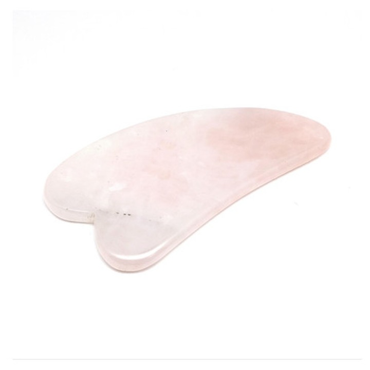 Guasha cu cuarț roz 5x8cm