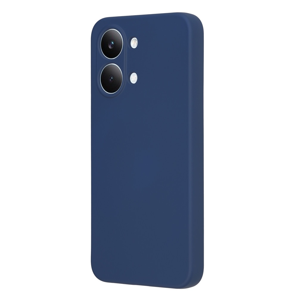 Husa pentru Poco X8 Pro Max Liquid Silicone, subtire, captusita cu microfibra, anti amprenta, protectie camera foto, bleumarin