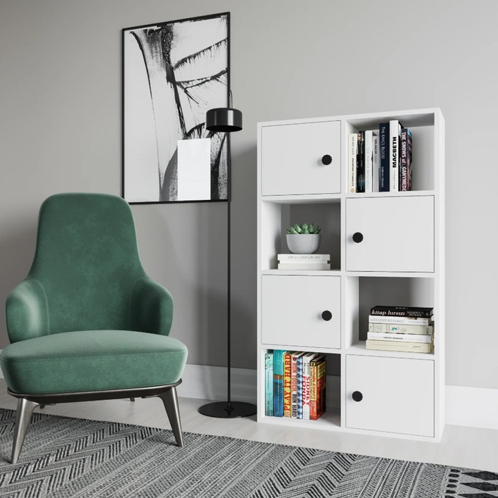 Polcos szekrény 72x25x123cm fehér FUR1956-1